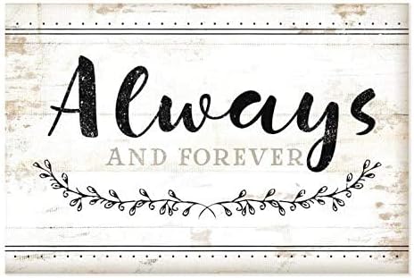 Always And Forever Rustic Wood Wall Sign 12x18