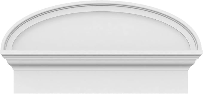 24" W x 12-7/8"H x 2-3/4"P Elliptical Smooth Architectural Grade PVC Combination Pediment