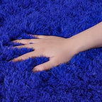Small Rugs for Bedroom, Fluffy 2x3 Rug Throw Non Slip for Bedside Dorm Kids Room, Plush Comfy Shag Carpet for Home Decor Aesthetic, Royal Blue
