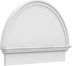 30"W x 21-3/4"H x 2-3/4"P Half Round Smooth Architectural Grade PVC Combination Pediment