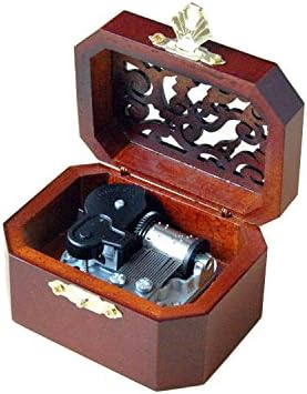 WESTONETEK Vintage Wood Carved Mechanism Musical Box Wind Up Music Box Gift for Christmas/Birthday/Valentine's Day, Melody for Elise