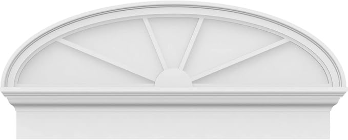 36" W x 15-7/8"H x 2-3/4"P Elliptical 4 Spoke Architectural Grade PVC Combination Pediment