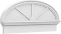 40" W x 16-7/8"H x 2-3/4"P Elliptical 3 Spoke Architectural Grade PVC Combination Pediment