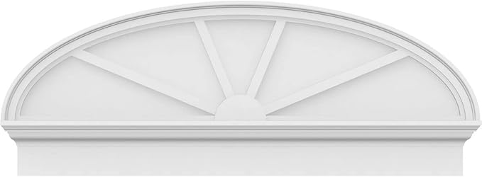 48" W x 18-7/8"H x 2-3/4"P Elliptical 4 Spoke Architectural Grade PVC Combination Pediment