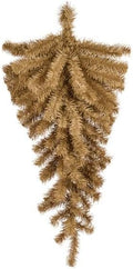 24 Inch Burlap Teardrop Swag, 50 Tips, Natural Tan Color for DIY Door Swags, Floral Arrangements & Holiday Decor