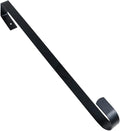 10" Wreath Hanger, Metal Hooks for Front Door Christmas Decoration, Over The Door Hooks Black