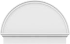34"W x 23-3/4"H x 2-3/4"P Half Round Smooth Architectural Grade PVC Combination Pediment