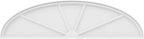 Ekena Millwork 70"W x 18-1/2"H x 2"P Elliptical 4 Spoke Architectural Grade PVC Pediment
