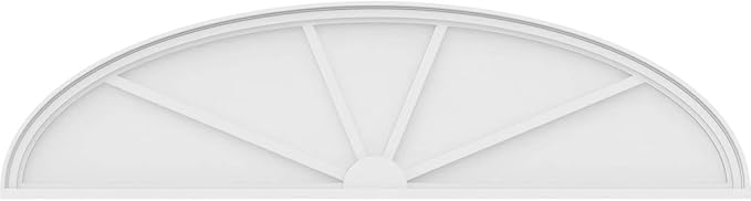 Ekena Millwork 70"W x 18-1/2"H x 2"P Elliptical 4 Spoke Architectural Grade PVC Pediment