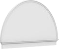 70"W x 41-3/4"H x 2-3/4"P Half Round Smooth Architectural Grade PVC Combination Pediment