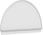 70"W x 41-3/4"H x 2-3/4"P Half Round Smooth Architectural Grade PVC Combination Pediment