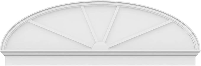 72" W x 24-7/8"H x 2-3/4"P Elliptical 4 Spoke Architectural Grade PVC Combination Pediment