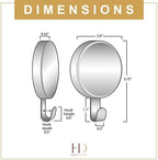 Haute Decor Attract Magnetic Wreath Hanger (Oil-Rubbed Bronze) - Set of 2 Magnets - for 2 Metal Doors or Surfaces or 1 Single-Pane Glass Door or Window