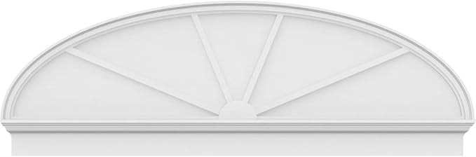 74" W x 25-3/8"H x 2-3/4"P Elliptical 4 Spoke Architectural Grade PVC Combination Pediment