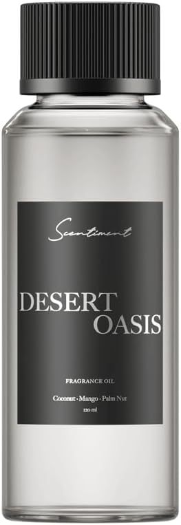 Scentiment Diffuser Oil - Desert Oasis | Aromatherapy Home Fragrance | Inspired by Mirage Hotel® Las Vegas | Luxurious Scent with Notes of Coconut, Mango, Palm Nut (120ml)