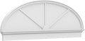 76" W x 25-7/8"H x 2-3/4"P Elliptical 3 Spoke Architectural Grade PVC Combination Pediment