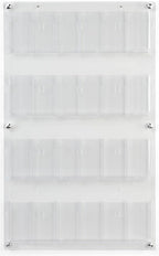 Displays2go Acrylic Brochure Rack, Wall-Mount, 4-Tiered, 12 to 24 Adjustable Pockets - Clear (2RP12CLR)