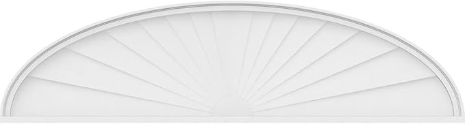 70" W x 18-1/2"H x 2" P Elliptical Sunburst Architectural Grade PVC Pediment