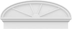 34" W x 15-3/8"H x 2-3/4"P Elliptical 4 Spoke Architectural Grade PVC Combination Pediment