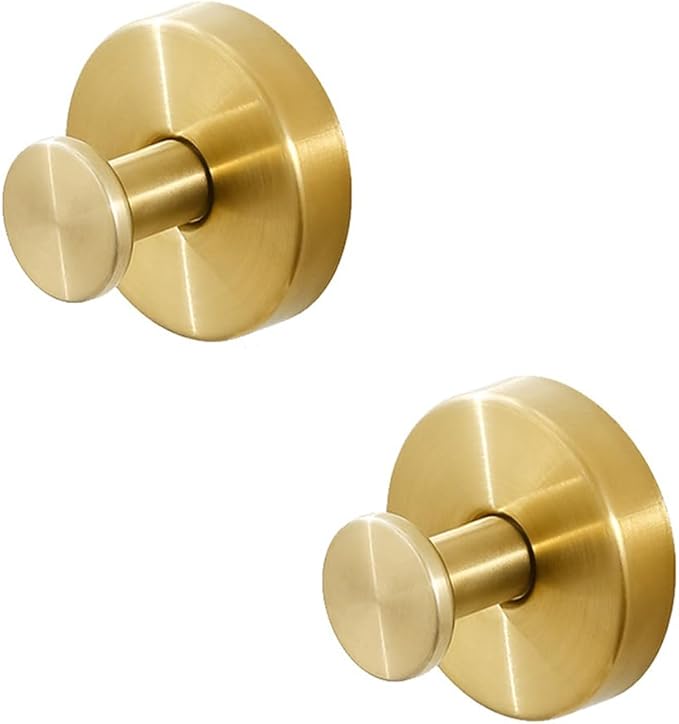 Suction Cup Hooks for Wreaths on Glass,Wreath Hangers for Front Door,2026 Upgraded Drill-Free Suction Cup Hooks for Over The Door/Glass Window/Bathroom Christmas Decor,Reusable Holder(2pcs gold)