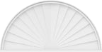 50"W x 25"H x 2"P Half Round Sunburst Architectural Grade PVC Pediment
