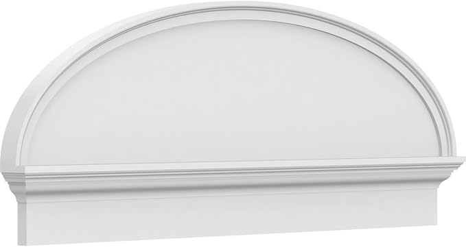 48" W x 18-7/8"H x 2-3/4"P Elliptical Smooth Architectural Grade PVC Combination Pediment