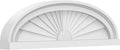 24" W x 7" H x 2" P Elliptical Sunburst Architectural Grade PVC Pediment