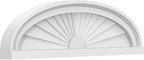 24" W x 7" H x 2" P Elliptical Sunburst Architectural Grade PVC Pediment