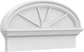28" W x 13-7/8"H x 2-3/4"P Elliptical 4 Spoke Architectural Grade PVC Combination Pediment