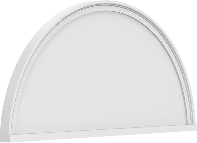 40"W x 20"H x 2"P Half Round Smooth Architectural Grade PVC Pediment
