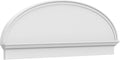 62" W x 22-3/8"H x 2-3/4"P Elliptical Smooth Architectural Grade PVC Combination Pediment