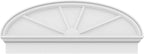 44" W x 17-7/8"H x 2-3/4"P Elliptical 4 Spoke Architectural Grade PVC Combination Pediment