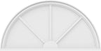 42"W x 21"H x 2"P Half Round 3 Spoke Architectural Grade PVC Pediment