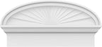 24" W x 12-7/8"H x 2-3/4"P Elliptical Sunburst Architectural Grade PVC Combination Pediment