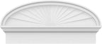 30" W x 14-3/8"H x 2-3/4"P Elliptical Sunburst Architectural Grade PVC Combination Pediment