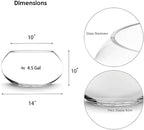 CYS EXCEL Large Glass Bubble Bowl (H-10 W-14, Approx. 4.5 Gal.) Round Bowl Terrarium Globe Flower Vase Centerpiece for Weddings Events Arrangements