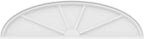 Ekena Millwork 62"W x 16-1/2"H x 2"P Elliptical 4 Spoke Architectural Grade PVC Pediment