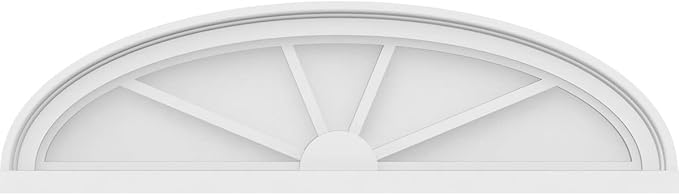 Ekena Millwork 30"W x 8-1/2"H x 2"P Elliptical 4 Spoke Architectural Grade PVC Pediment