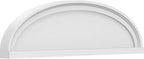 Ekena Millwork 48"W x 13"H x 2"P Elliptical Smooth Architectural Grade PVC Pediment