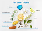 Inis the Energy of the Sea - Reed Diffuser Set with Fragrance Oil, Glass Bottle and Fibre Reeds, Clean Ocean Fresh Aquatic Home Fragrance for Living Room, Bathroom and Bedroom