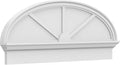 46" W x 18-3/8"H x 2-3/4"P Elliptical 3 Spoke Architectural Grade PVC Combination Pediment