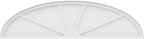 Ekena Millwork 66"W x 17-1/2"H x 2"P Elliptical 4 Spoke Architectural Grade PVC Pediment