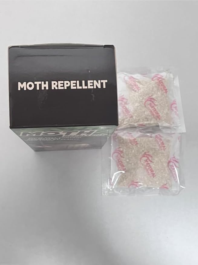 10 Pack Natural Moth Repellent for Clothes Indoor Use, Alternative Moth Balls Moth Traps for Clothes, Peppermint and Thyme Essential Oils Effectively Keep Moths Away from Closet Drawers Woolen Silk
