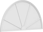 Ekena Millwork 80"W x 40"H x 2"P Half Round 4 Spoke Architectural Grade PVC Pediment