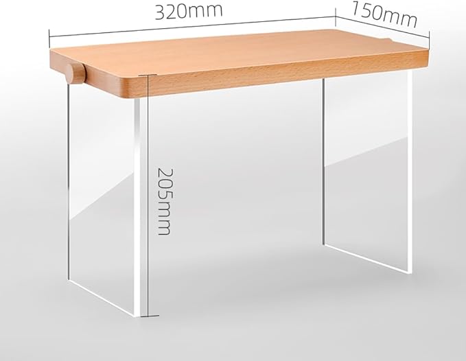 Wood Display Risers, Organizer Stand, Riser Stand for Figures, Cupcake, Perfume and More (Acrylic L 32*15*20.5cm/12.60*5.91*8.07inches)
