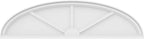 52" W x 14" H x 2" P Elliptical 3 Spoke Architectural Grade PVC Pediment