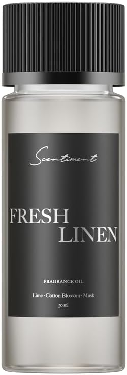 Scentiment Diffuser Oil - Fresh Linen | Aromatherapy Home Fragrance | Luxurious Scent with Notes of Lime, Cotton Blossom, Musk 50ml