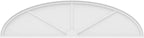 82" W x 21-1/2"H x 2" P Elliptical 3 Spoke Architectural Grade PVC Pediment