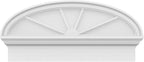 30" W x 14-3/8"H x 2-3/4"P Elliptical 4 Spoke Architectural Grade PVC Combination Pediment
