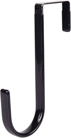 Black Wreath Hanger, Strong Bearing Fall Wreath Christmas Halloween Decorations Carbon Steel Wreath Door Hook 5" Height Wreath Hangers, Front Door Metal Over The Door Single Hook, Wreath Hangers